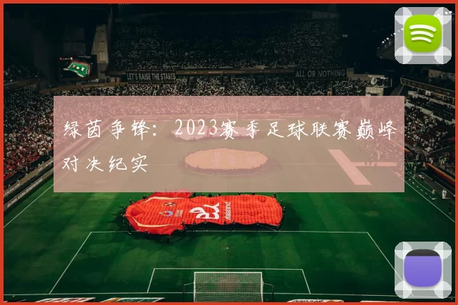 绿茵争锋：2023赛季足球联赛巅峰对决纪实