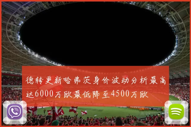 德转更新哈弗茨身价波动分析最高达6000万欧最低降至4500万欧