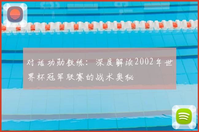 对话功勋教练:深度解读2002年世界杯冠军联赛的战术奥秘